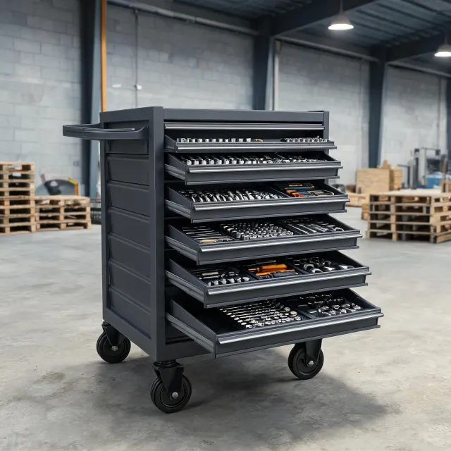 Caster-ready mobile tool cart