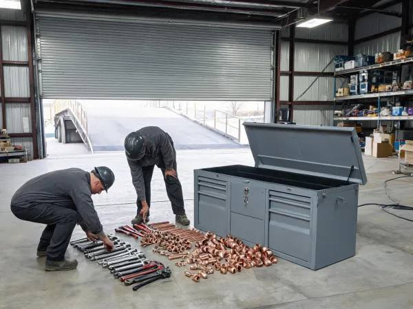 Plumbing and HVAC tool storage