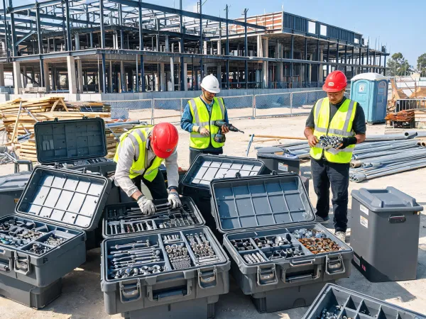 Construction crew tool storage